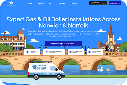 Ace Gas website showcase