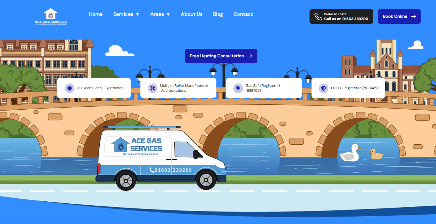 Ace Gas Services Website