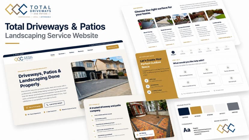 Total Drievways and Patios website screenshot