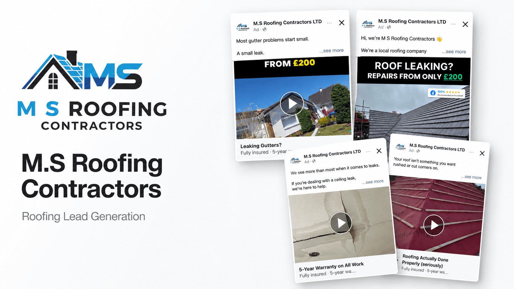 MS Roofing lead generation results