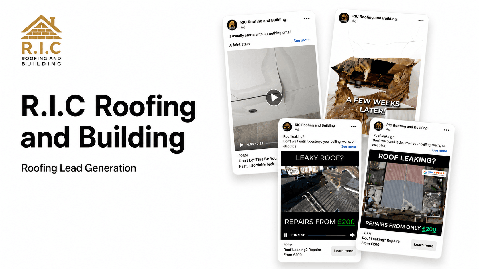 RIC Roofing and Building lead generation results