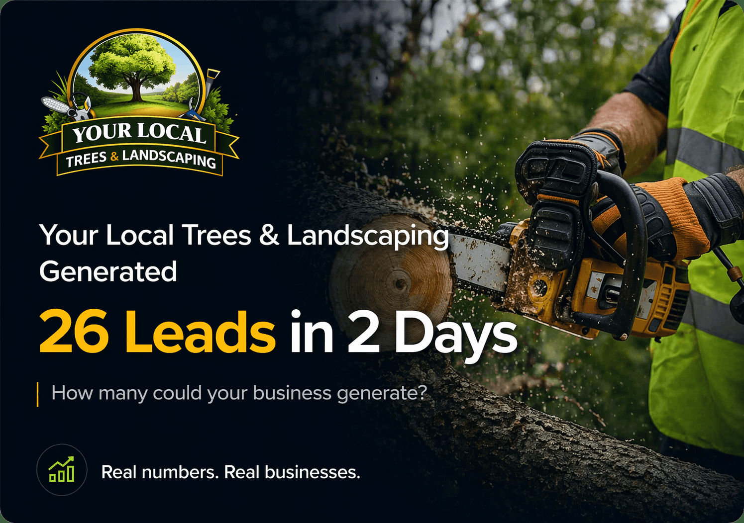 Your Local Trees paid ads campaign results dashboard